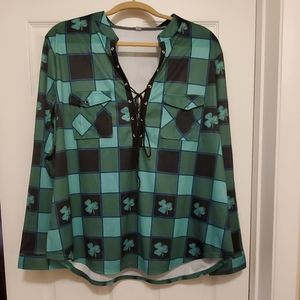 St. Patrick's Day Clover Blouse